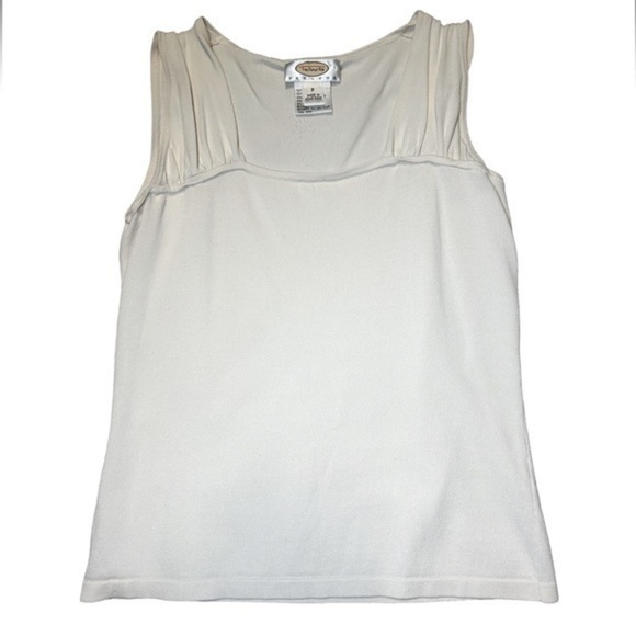 Talbots Tops - WOMENS TALBOTS TANK SHIRT BLOUSE IN IVORY, SIZE P